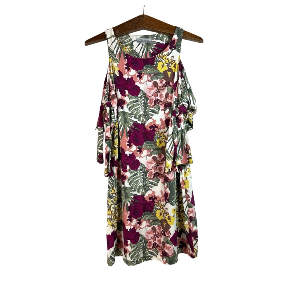 Cost Plus World Market Size S/M Floral Dress 100% Viscose Off Shoulder Boho